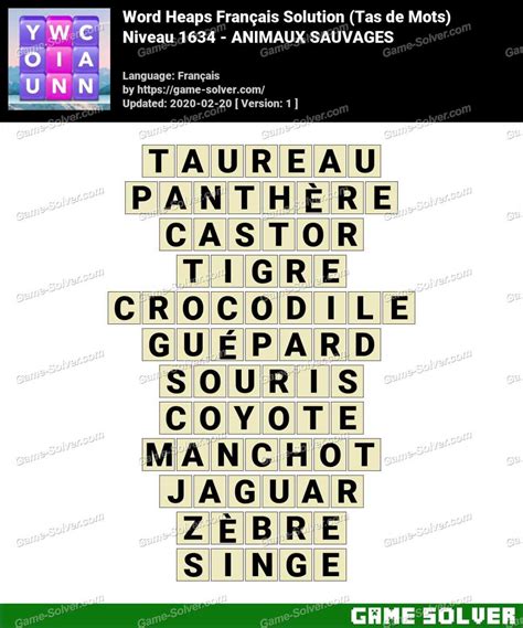 wordalot level 1634|Solution Wordalot Niveau 1634 .